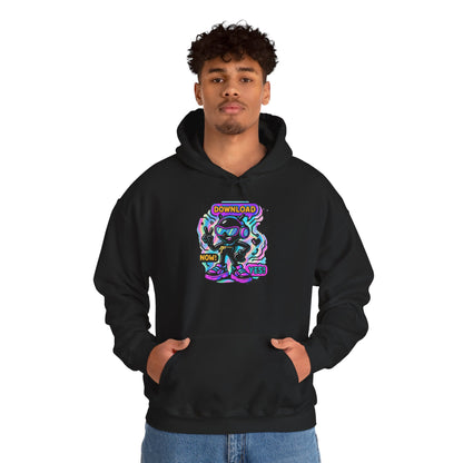 Psychedelic Alien Skate Hoodie — "Down Lord" Neon Graphic Pullover