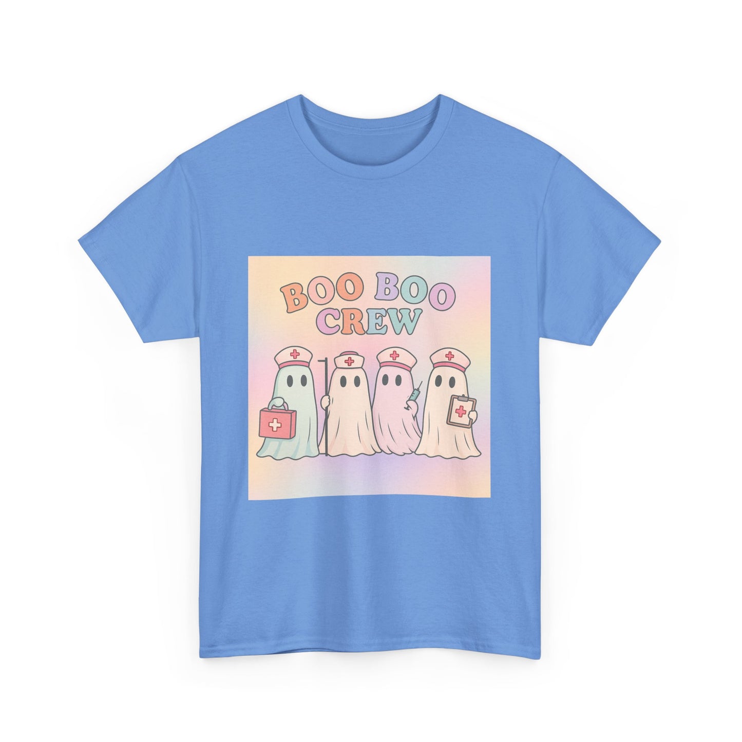 Boo Boo Crew Nurse Ghost T-Shirt – Cute Pastel Halloween Medical Tee