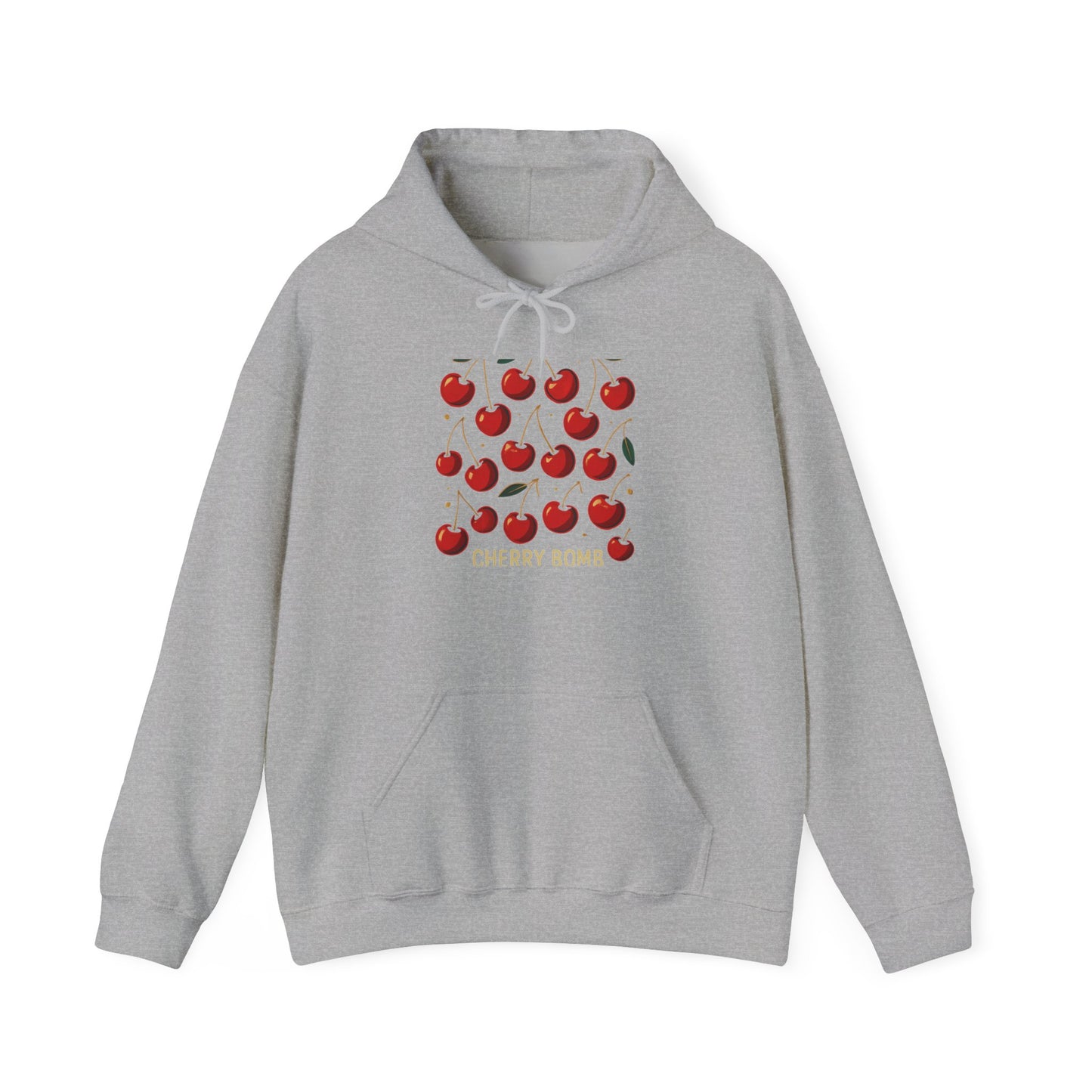Cherry Pattern Hoodie — Cute Red Cherry Graphic Sweatshirt ("Cherry Koma")