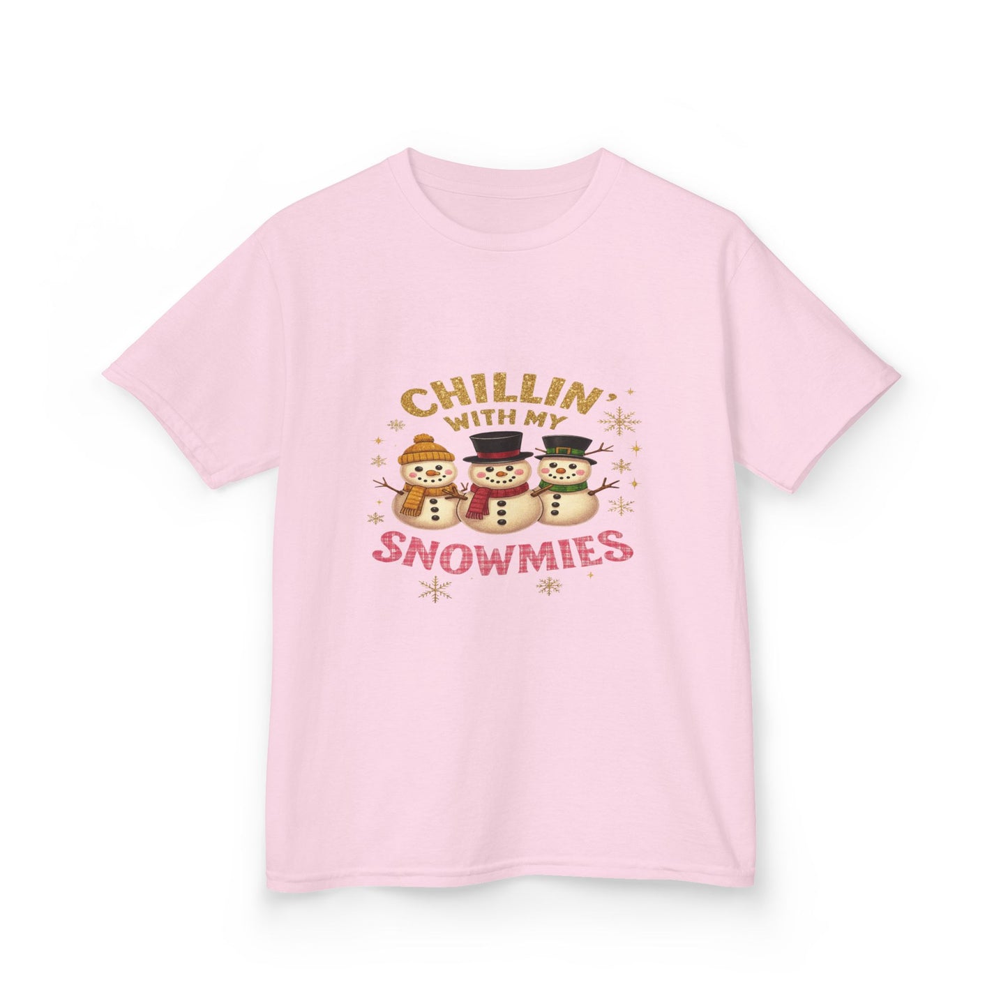 Chillin' with My Snowmies - Holiday Dinosaur Kids Tee