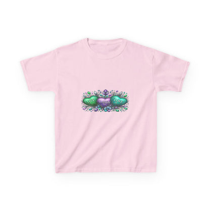Live Laugh Love Dinosaur Heart Kids Christmas Tee