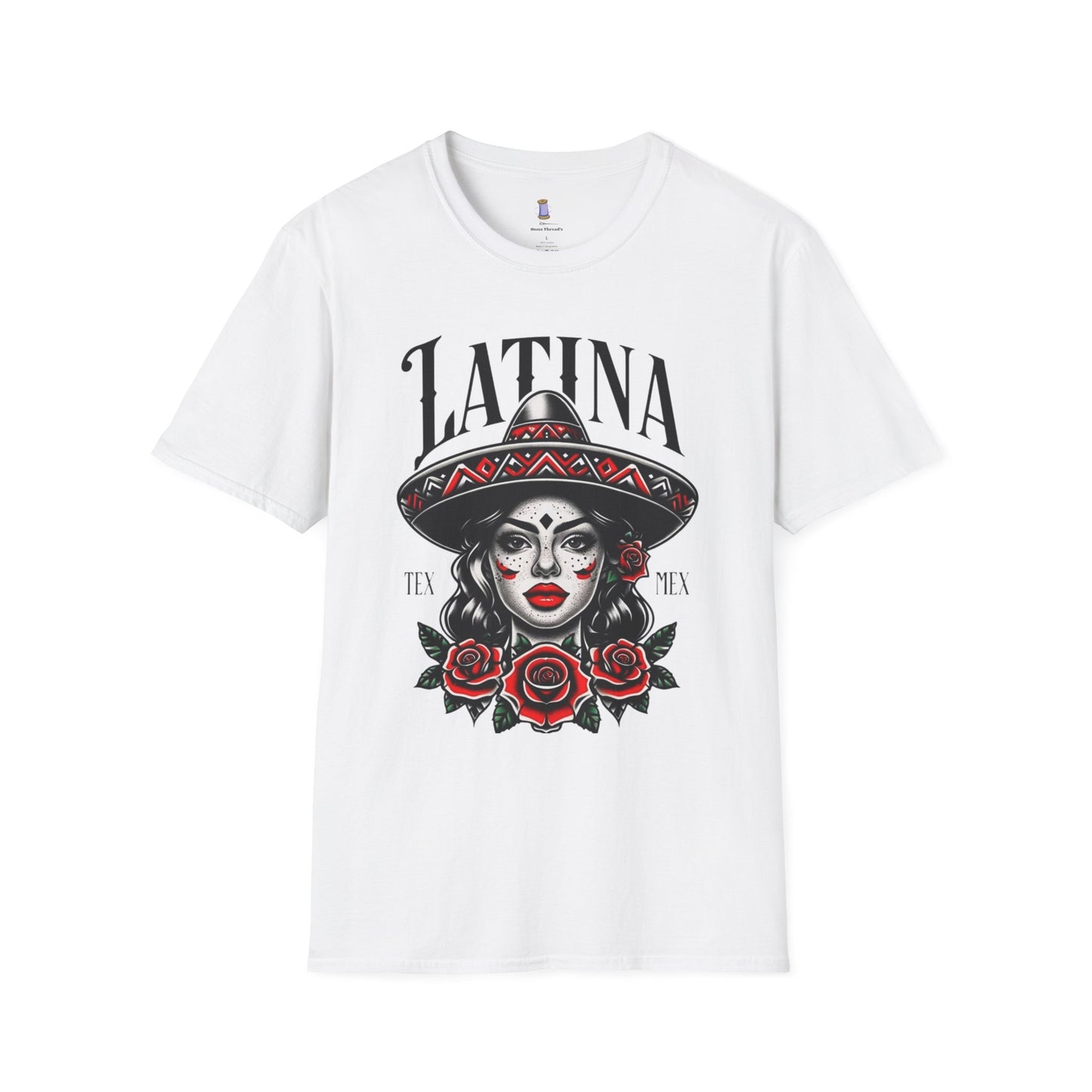 Latina Floral Graphic T-Shirt, Casual Wear, Cultural Pride Tee, Fashion for Latinas, Gifts for Her, Summer Style