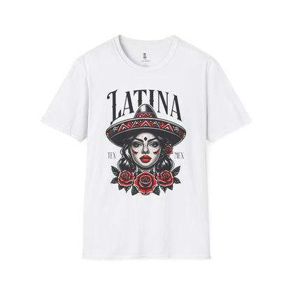 Latina Floral Graphic T-Shirt, Casual Wear, Cultural Pride Tee, Fashion for Latinas, Gifts for Her, Summer Style