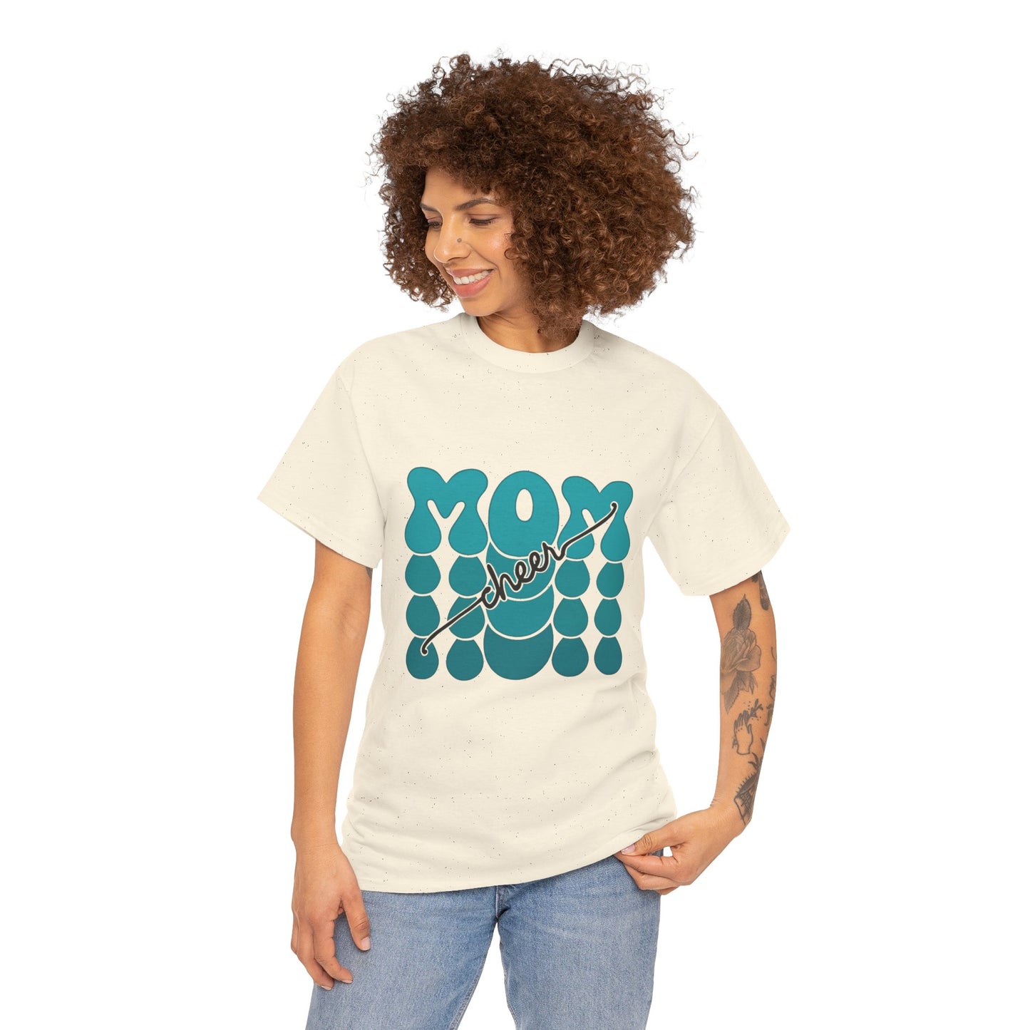 MOM Cheer – Turquoise Spirit Tee