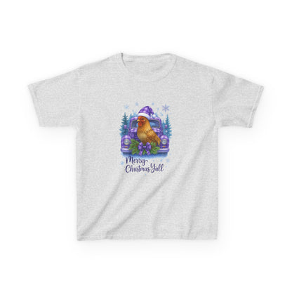 Merry Christmas Y'all Chicken Truck Tee - Kids Holiday Shirt
