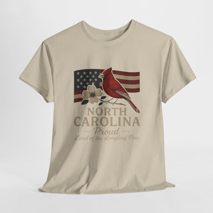 NC Pride: Cardinal, Dogwood & State Flag Tee
