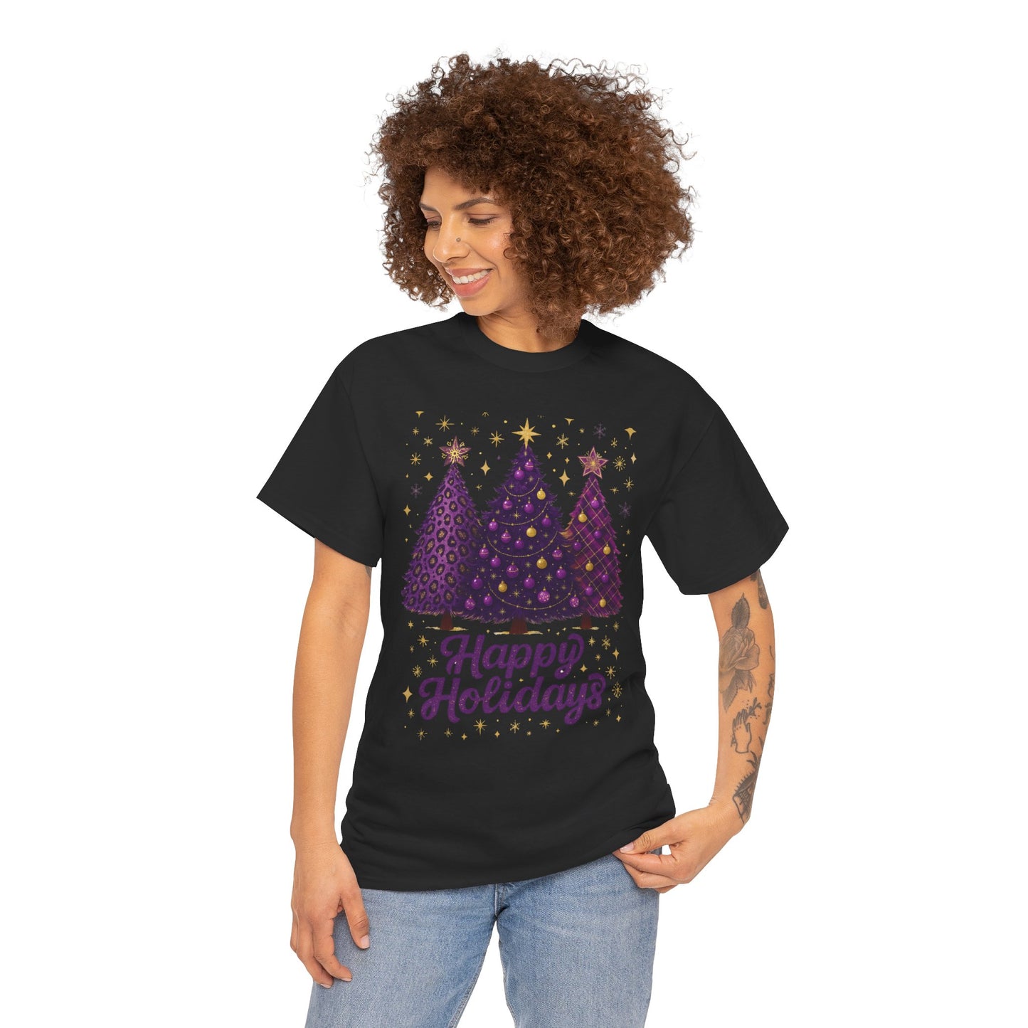 Christmas Tree Unisex Tee - Happy Holidays Design