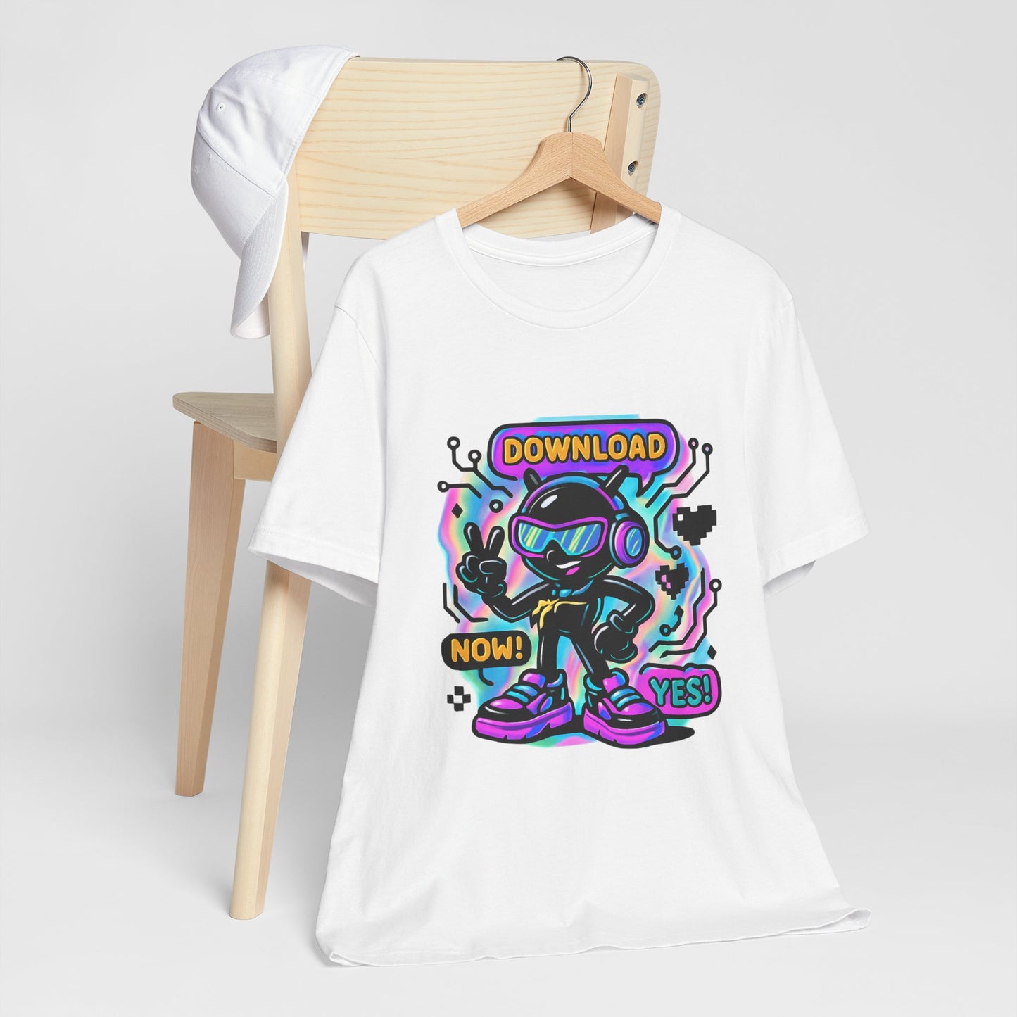 Download Now! Retro Gamer Alien T-Shirt — Neon Vaporwave Gaming Tee