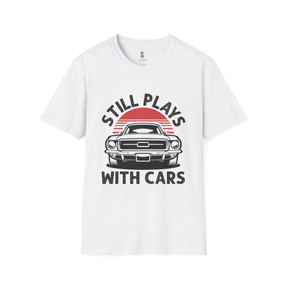 Retro Car Enthusiast T-Shirt, Still Plays with Cars Tee, Gift for Men, Vintage Auto Lover Shirt, Casual Wear, Birthday Present
