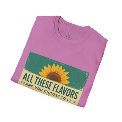 Sunflower Salty T-Shirt: Unisex Softstyle Tee for Sunshine Lovers, Casual Wear, Birthday Gift, Summer Vibes, Relaxed Style