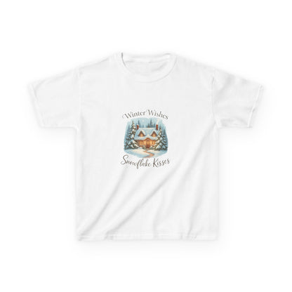 Winter Wishes Dinosaur Tee - Cozy Cottage & Snow