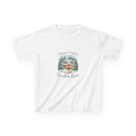 Winter Wishes Dinosaur Tee - Cozy Cottage & Snow