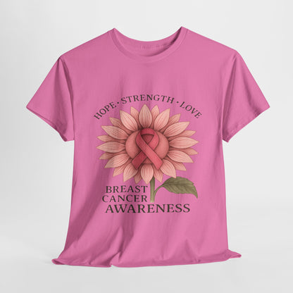 Hope Flower Breast Cancer Awareness Tee