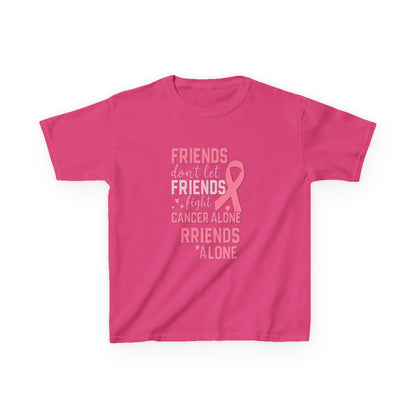 Friends Fight Cancer Alone Tee - Pink Ribbon Kids Shirt