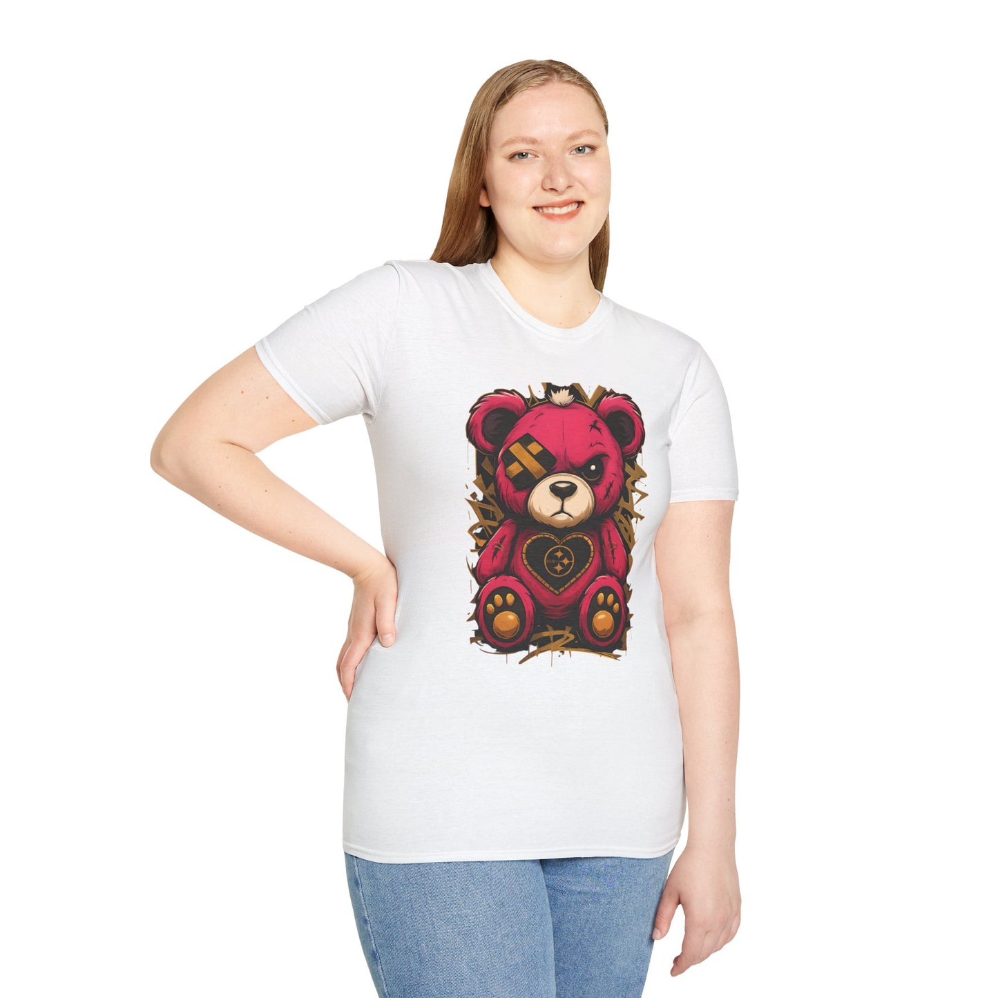 Cute Teddy Bear Graphic Tee, Soft Unisex Shirt, Casual Wear, Unique Gift, Gift for Her, Holiday Apparel