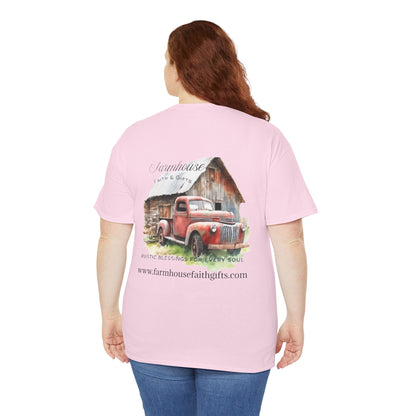 Rustic Farmhouse Unisex Tee, Country Style Shirt, Vintage Truck Tee, Back to Nature Apparel, Ideal Gift for Farm Lovers