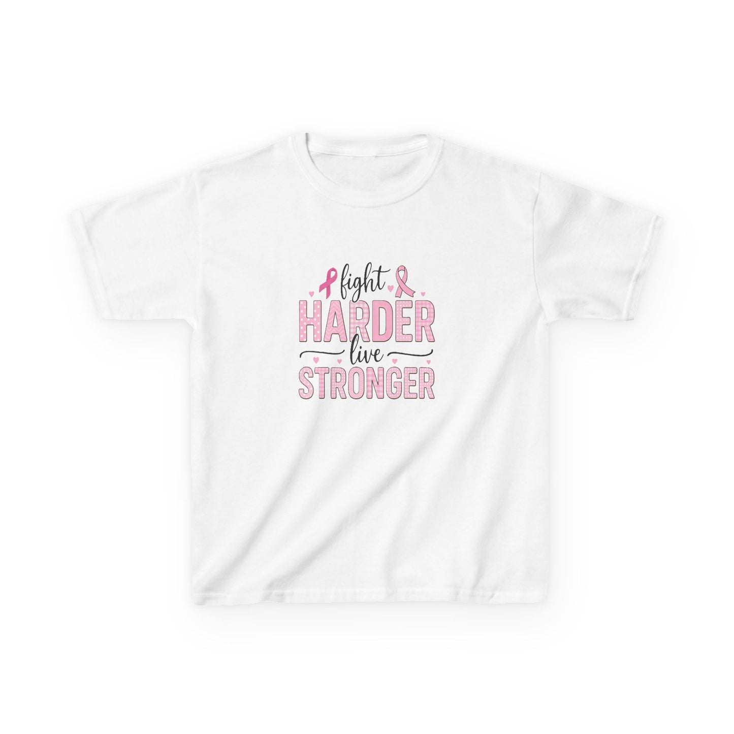 Fight HARDER Live STRONGER - Breast Cancer Awareness Tee