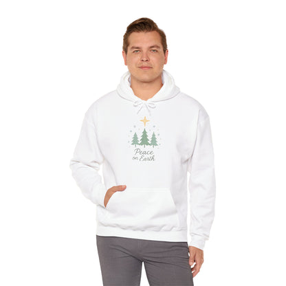 Holiday Hoodie - "Peace on Earth" Christmas Tree Pullover
