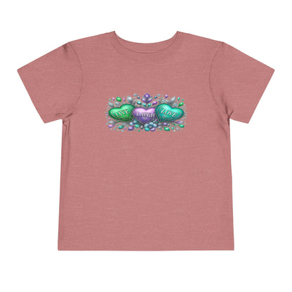 Toddler Tee Live Laugh Love Floral Design