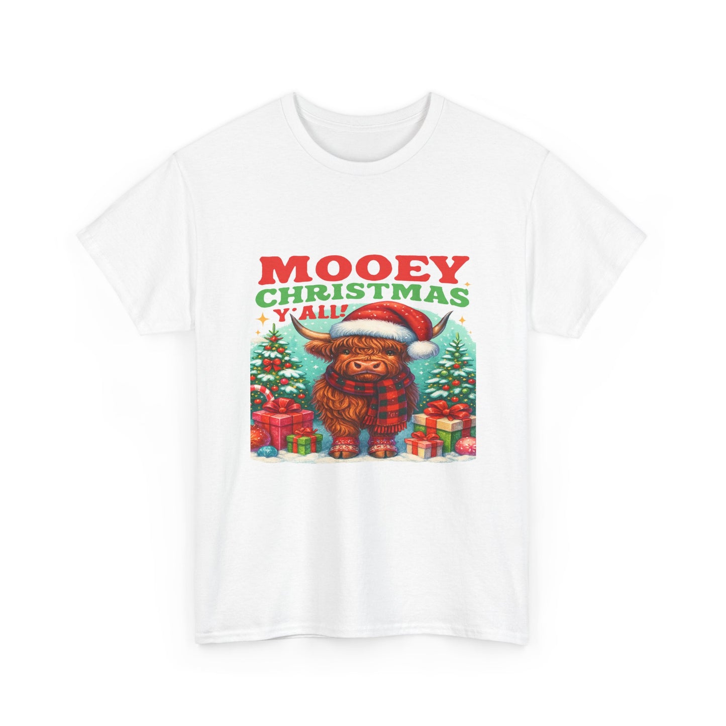 Christmas Highland Cow Tee