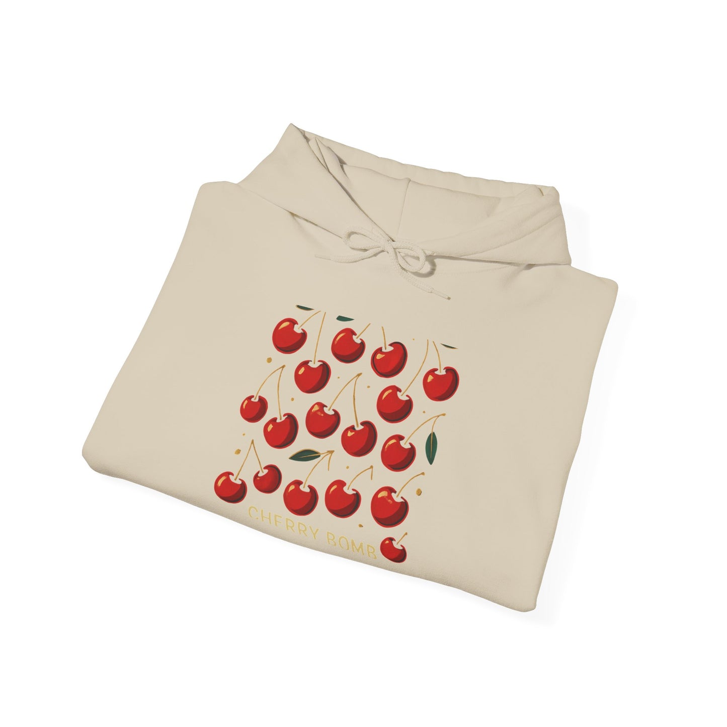 Cherry Pattern Hoodie — Cute Red Cherry Graphic Sweatshirt ("Cherry Koma")