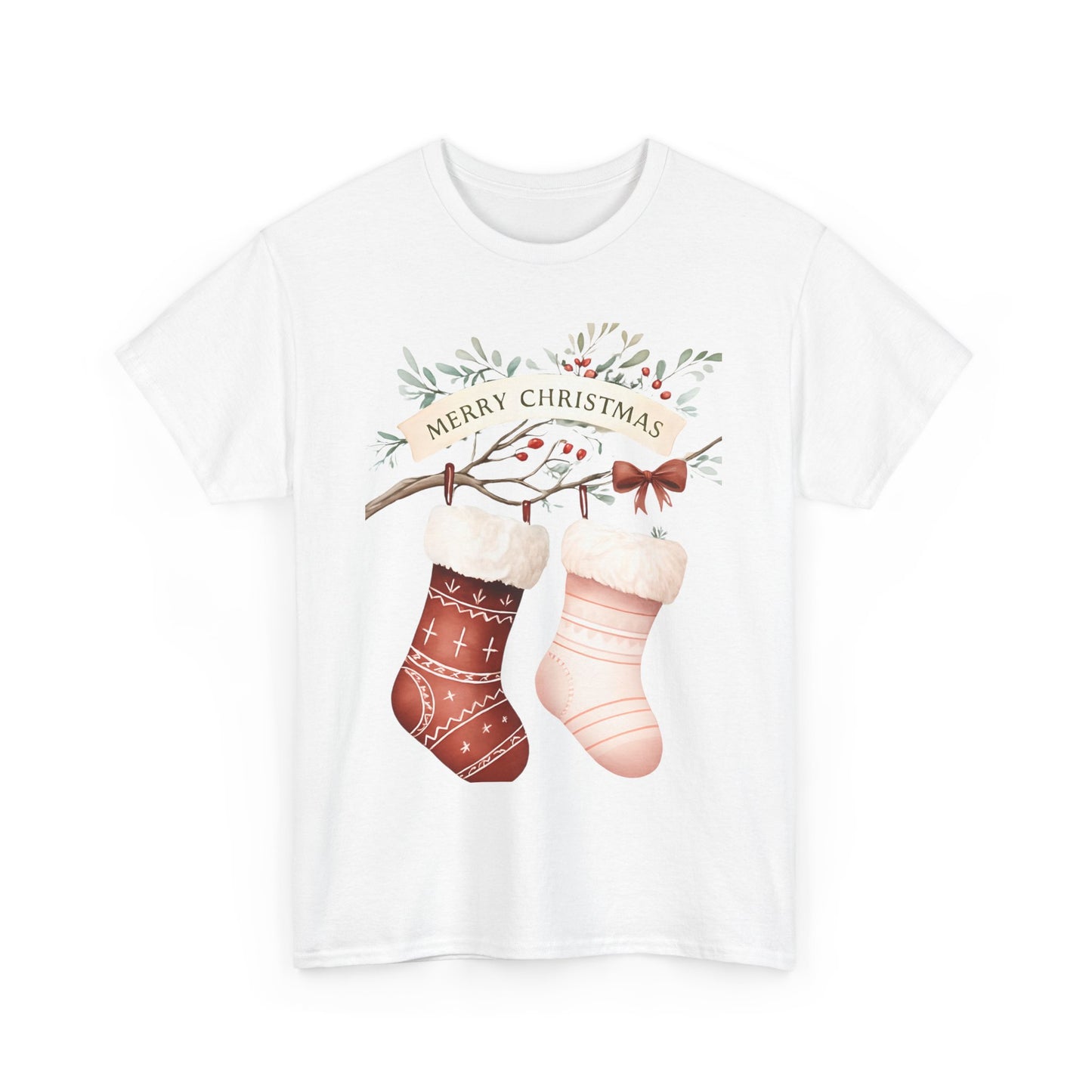 Watercolor Christmas Stocking Tee - Hope & Love