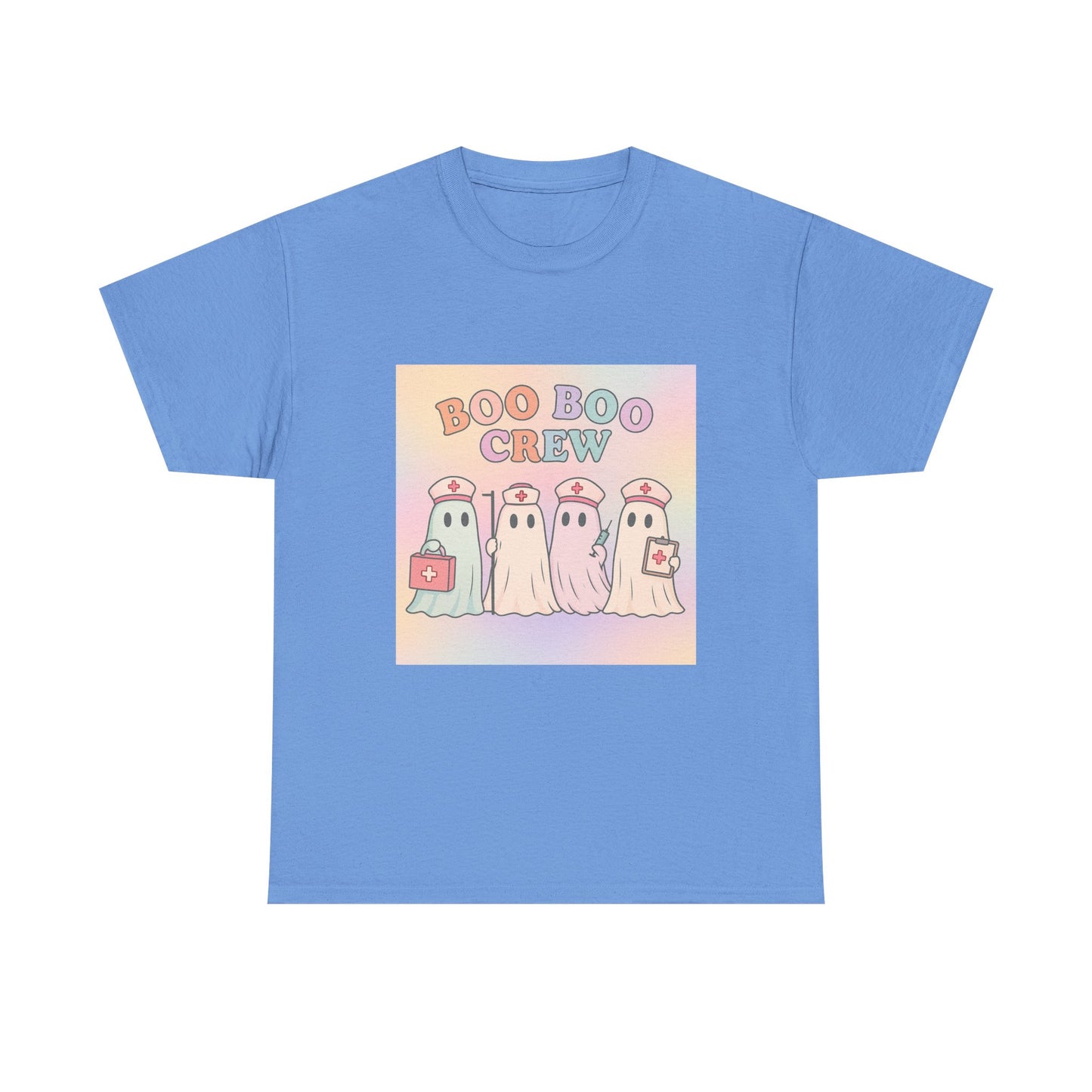 Boo Boo Crew Nurse Ghost T-Shirt – Cute Pastel Halloween Medical Tee