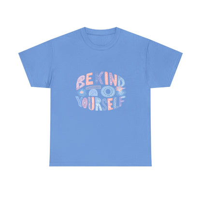 Be Kind to Yourself Pink T-Shirt – Uplifting Floral Self-Care Message