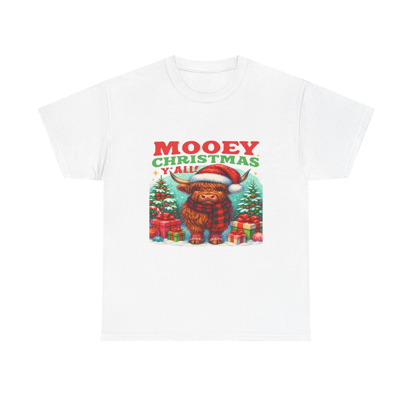 Christmas Highland Cow Tee