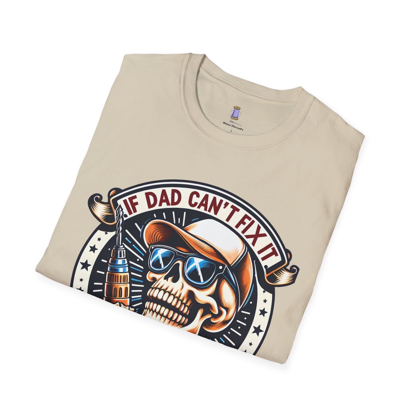 Cool Dad Skull T-Shirt | Funny Gift for Dads | Perfect for Birthdays, Father's Day, Casual Wear, Family Gatherings, Halloween