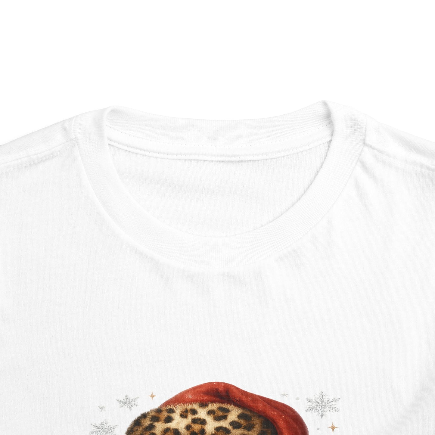 Believe Santa Leopard Print Toddler Christmas Tee