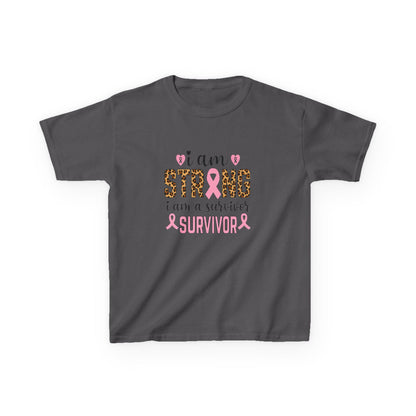 Breast Cancer Awareness Dinosaur Tee - I Am Strong Survivor