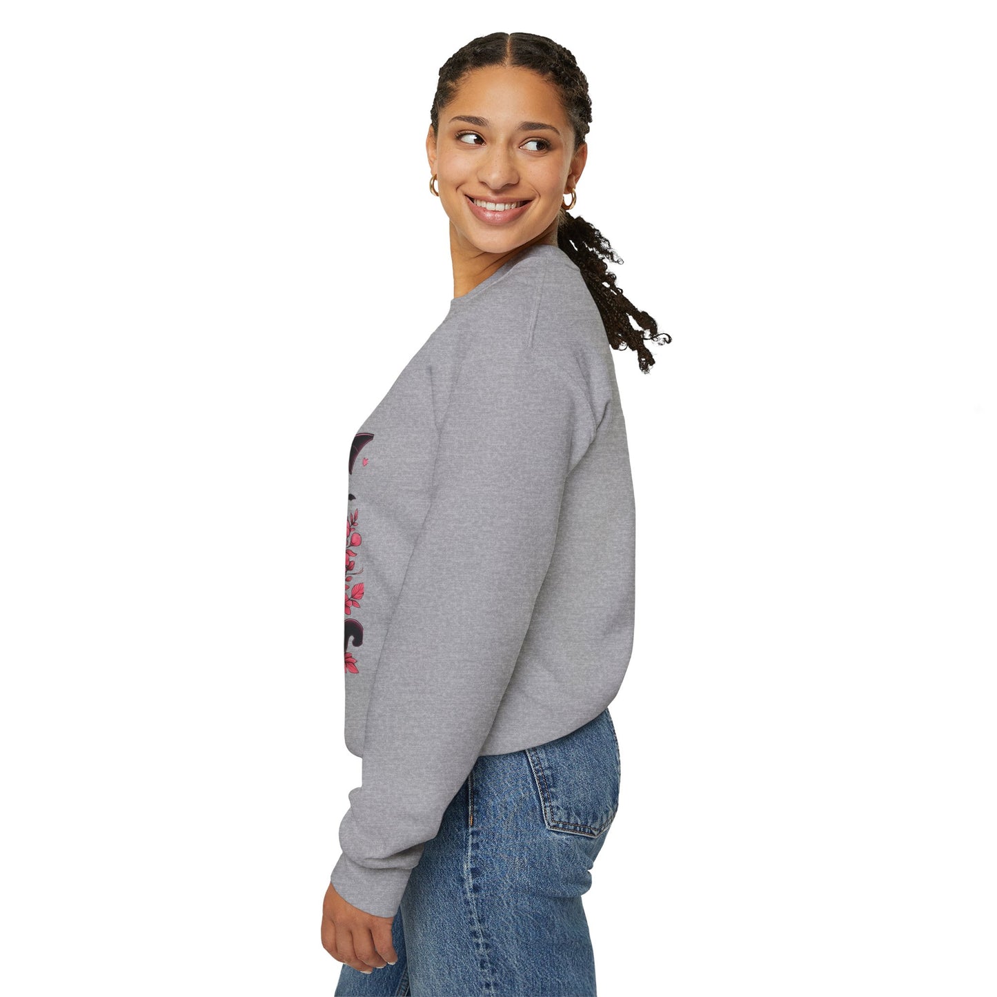 Pink Ghost & Pumpkin Halloween Crewneck Sweatshirt