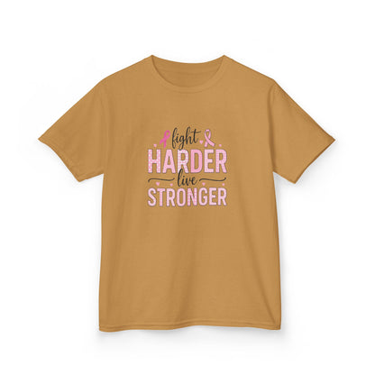 Fight HARDER Live STRONGER - Breast Cancer Awareness Tee