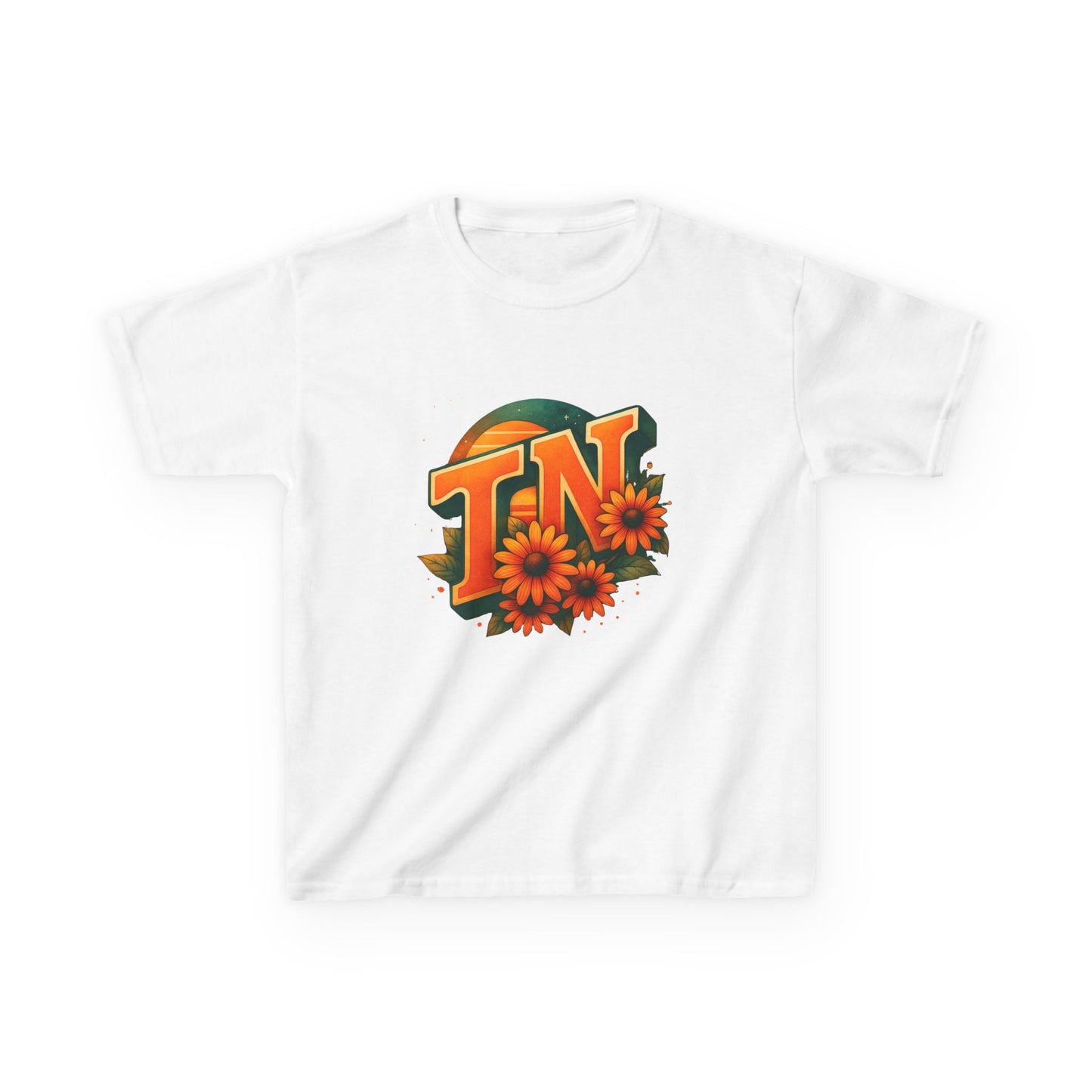 TN Sunset Dino Christmas Kids Tee
