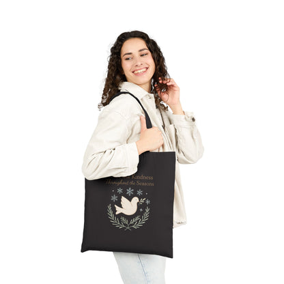 Peace and Kindness Throughout the Seasons Cotton Canvas Tote