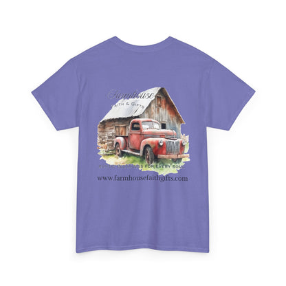 Rustic Farmhouse Unisex Tee, Country Style Shirt, Vintage Truck Tee, Back to Nature Apparel, Ideal Gift for Farm Lovers