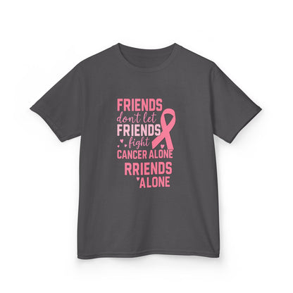 Friends Fight Cancer Alone Tee - Pink Ribbon Kids Shirt