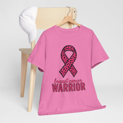 Pink Leopard Ribbon Breast Cancer Awareness Tee
