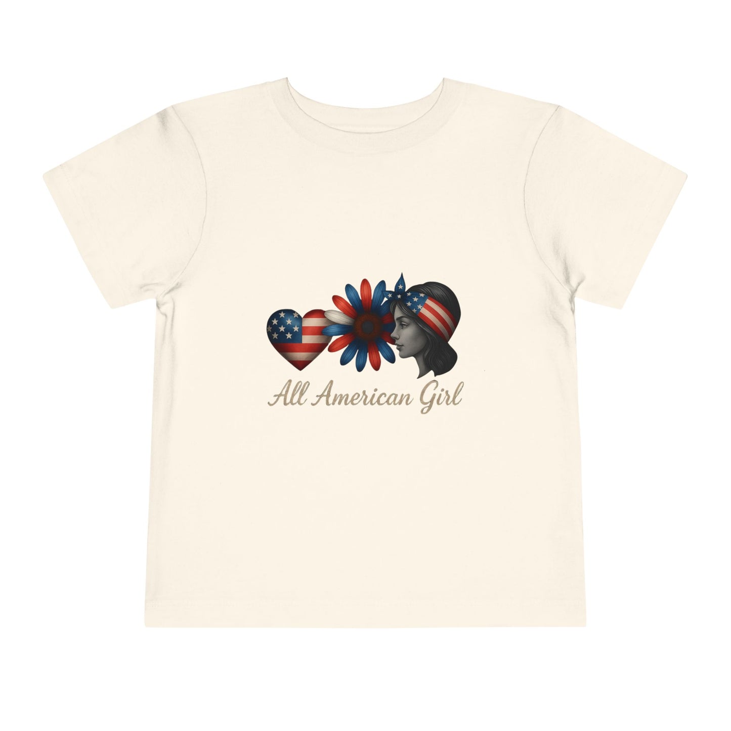 All American Girl Heart & Flower Tee