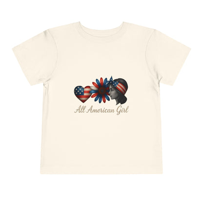 All American Girl Heart & Flower Tee