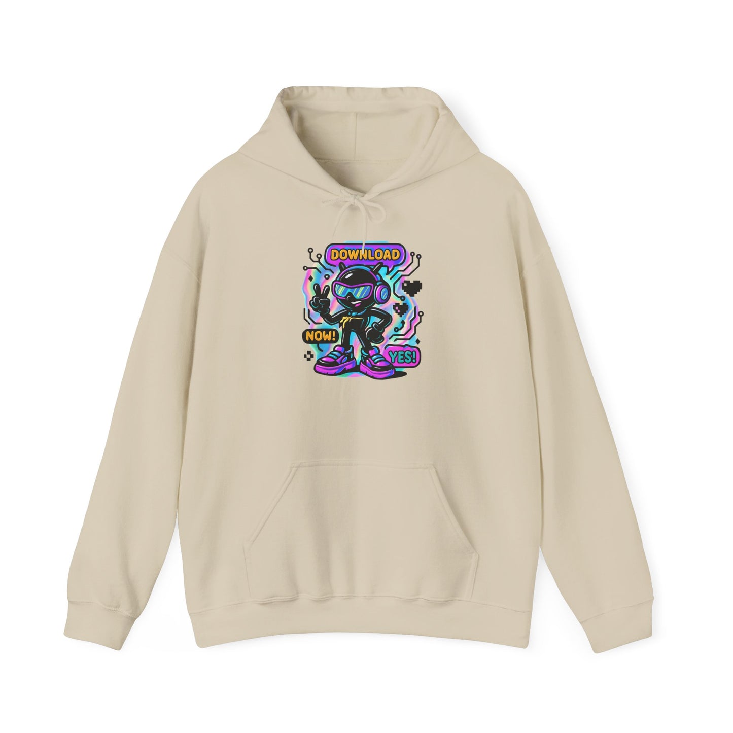 Psychedelic Alien Skate Hoodie — "Down Lord" Neon Graphic Pullover