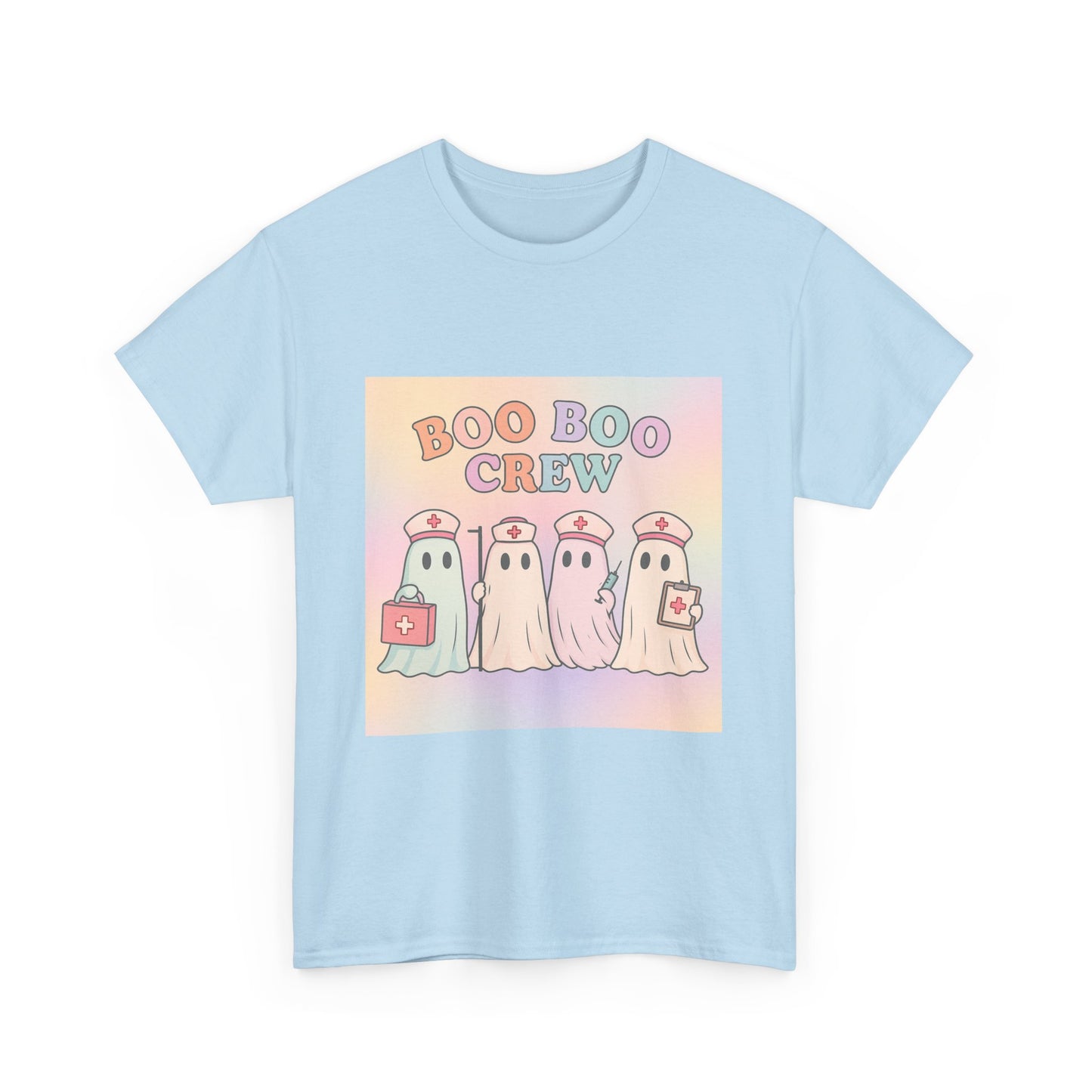 Boo Boo Crew Nurse Ghost T-Shirt – Cute Pastel Halloween Medical Tee