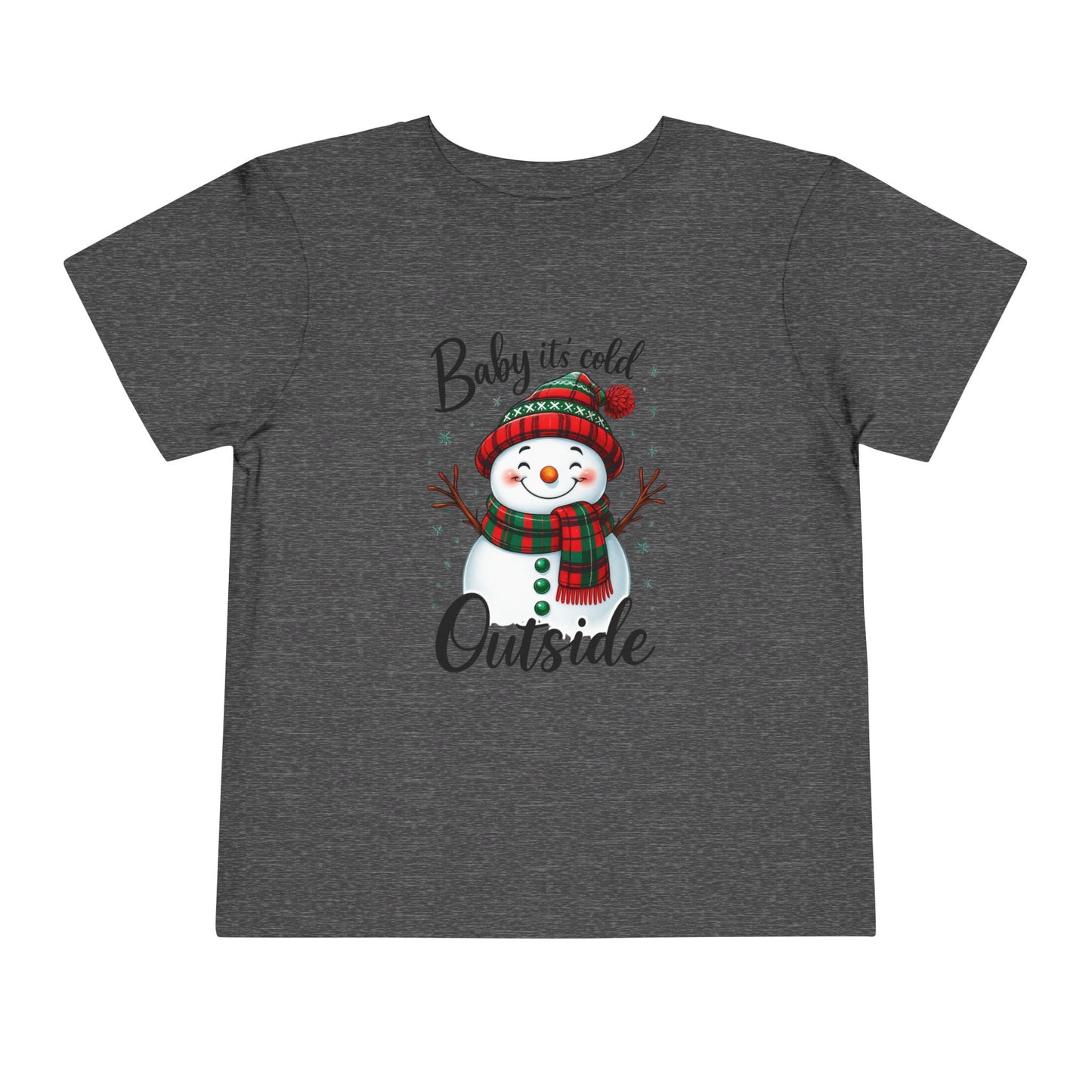 Baby It's Cold Outside Snowman Toddler Christmas Tee