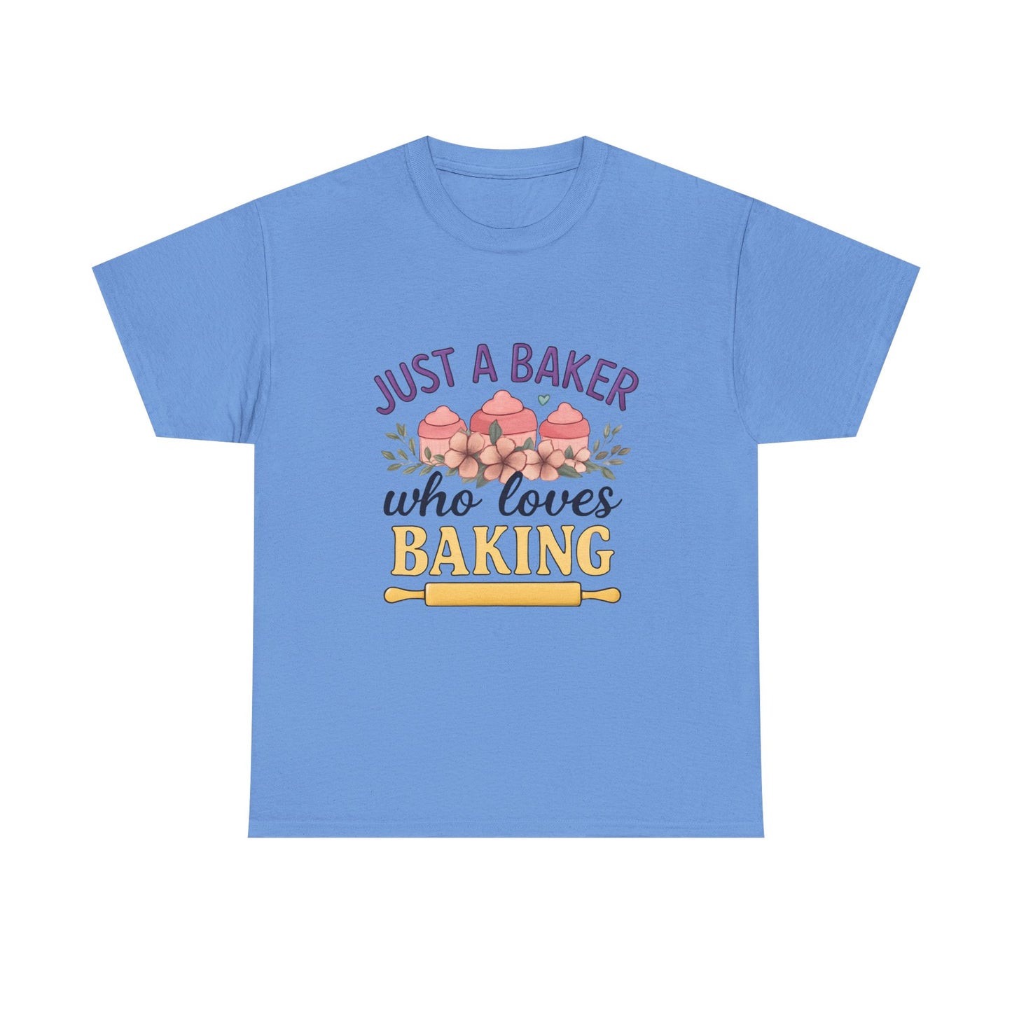 Baking Lover Tee with Cupcake and Rolling Pin Design