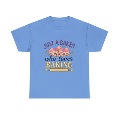 Baking Lover Tee with Cupcake and Rolling Pin Design