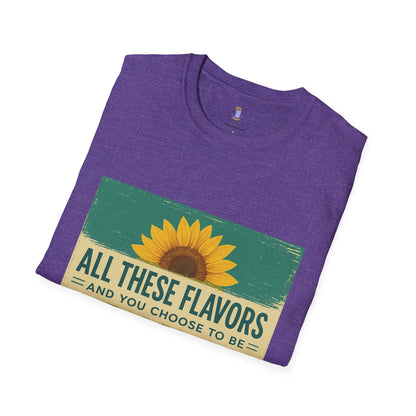 Sunflower Salty T-Shirt: Unisex Softstyle Tee for Sunshine Lovers, Casual Wear, Birthday Gift, Summer Vibes, Relaxed Style