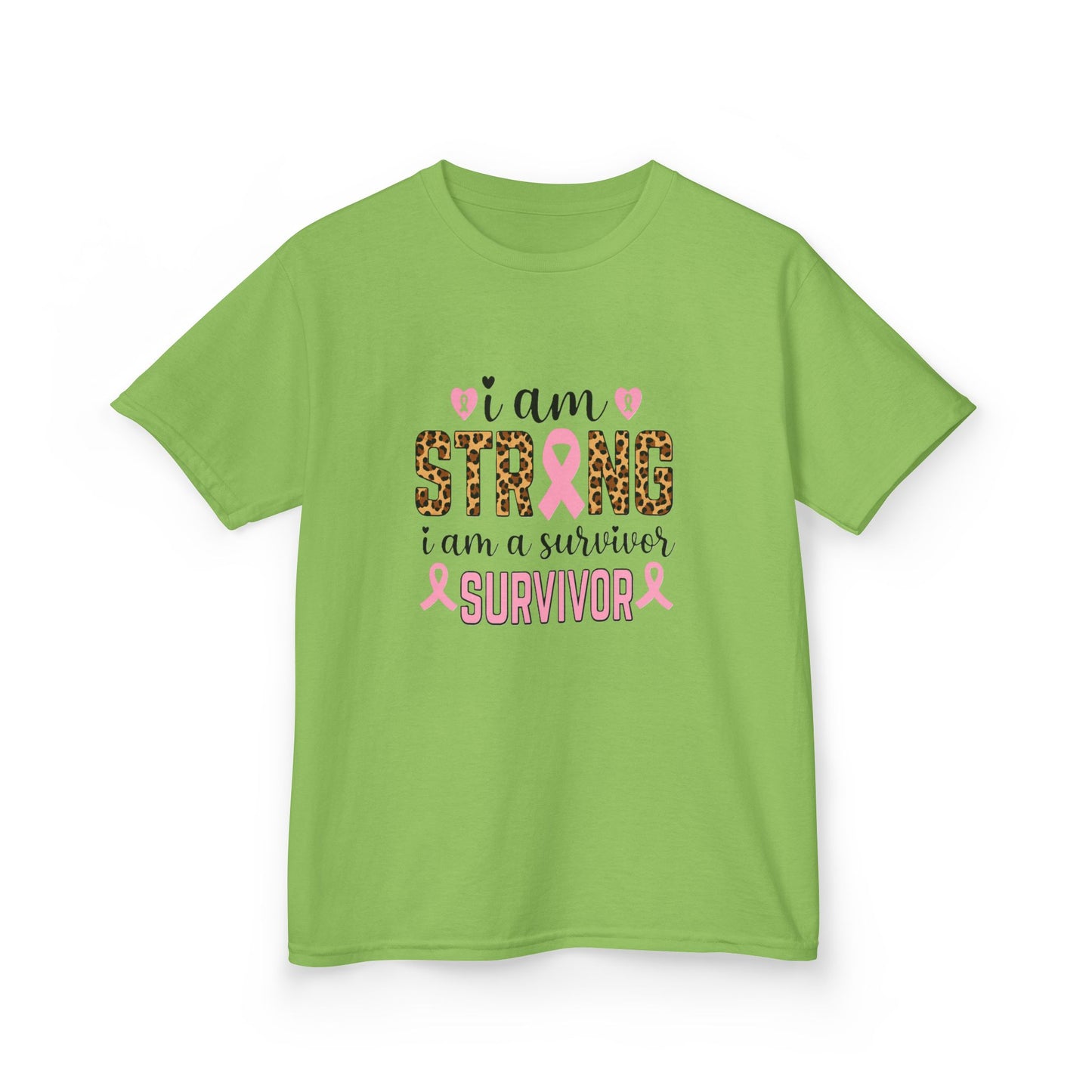 Breast Cancer Awareness Dinosaur Tee - I Am Strong Survivor