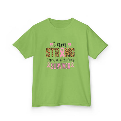 Breast Cancer Awareness Dinosaur Tee - I Am Strong Survivor