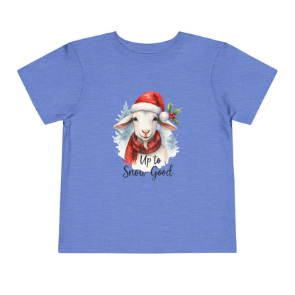 Up to Snow Good Goat Toddler Christmas Tee